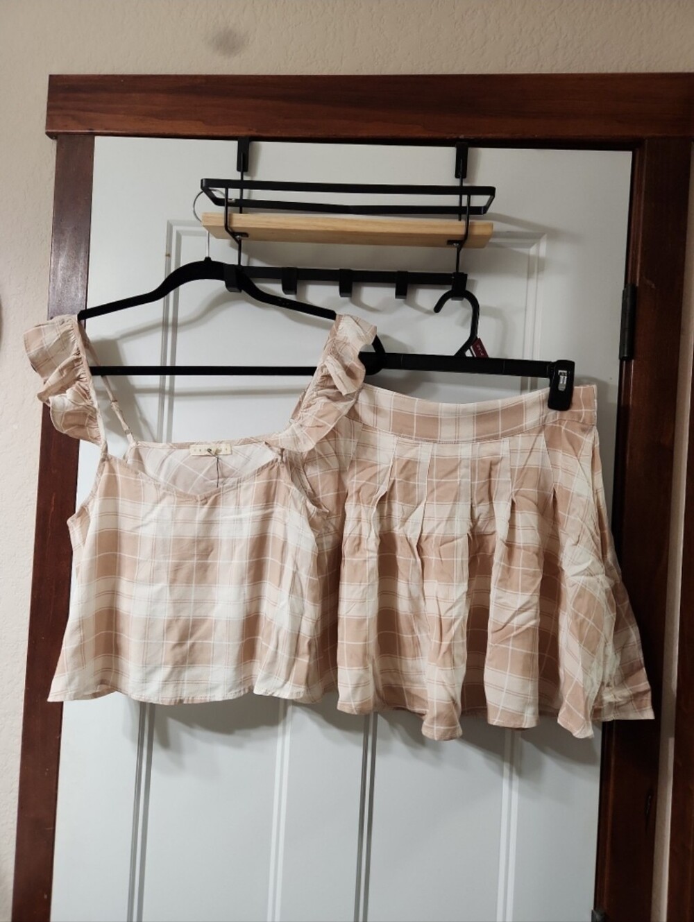 NWT Promesa Plaid Tank & Skirt Set